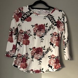 White Floral Shirt